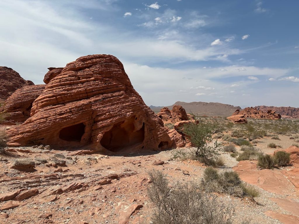 Beehives les roches rouges en forme de ruche de Valley Of Fire, Nevada
