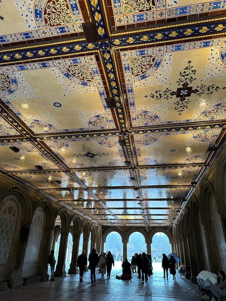 Photo de la galerie en mosaïque de Central Park, à New York en hiver