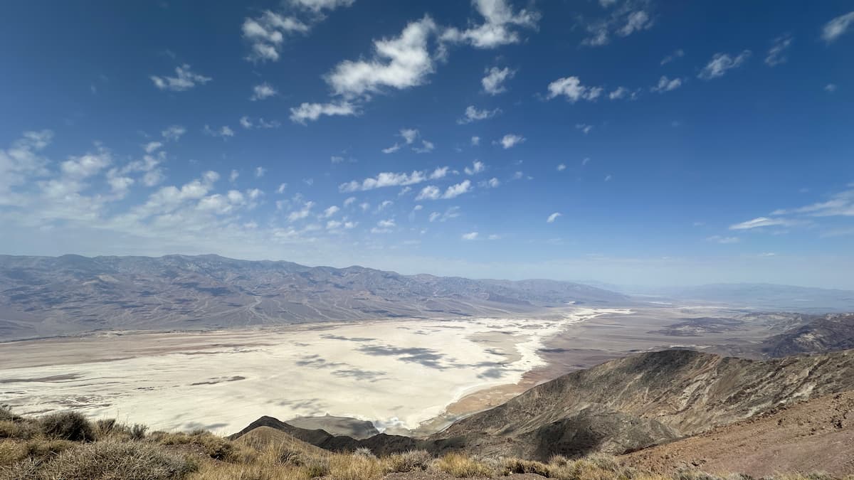 Vue panoramique sur la Death Valley depuis Dante's Point