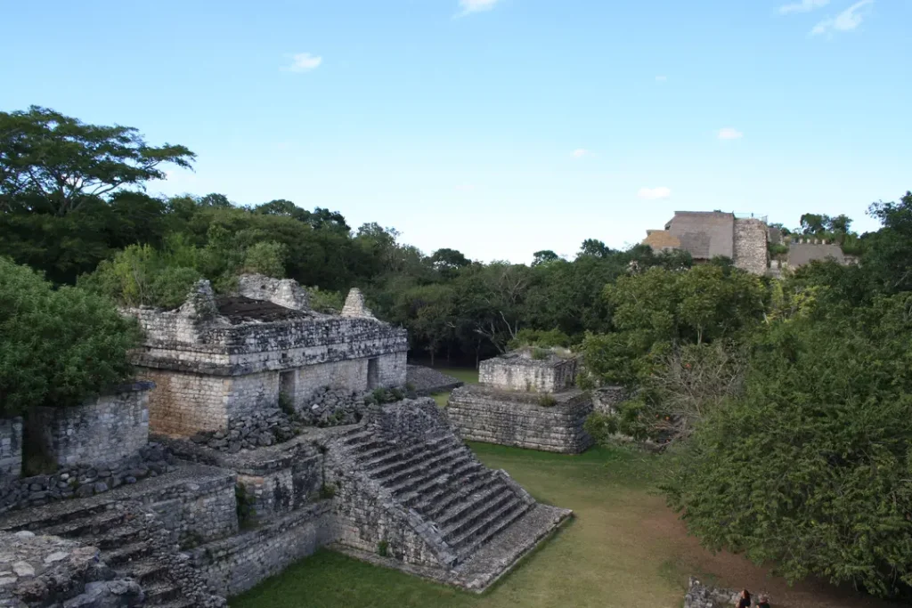 Site de Ek Balam près de Valladolid visité par une mère et son ado au Mexique