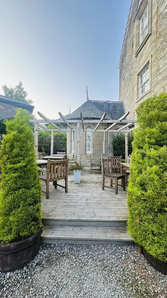 Extérieur de l'hôtel Tulloch Castle, Ecosse, Royaume Uni