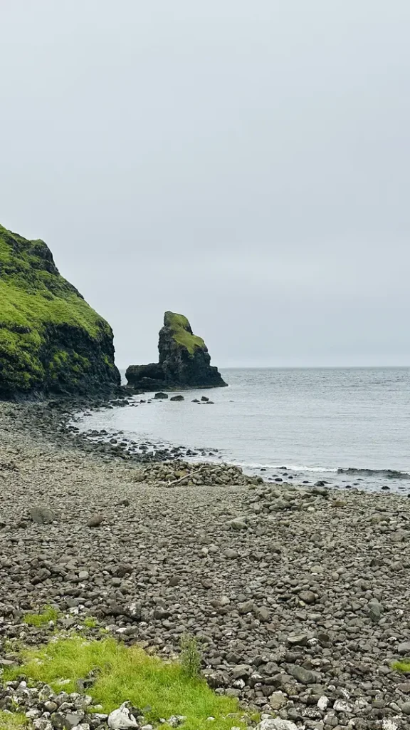 Rocher dans la mer à Talisker Bay, sur l'ile de Skye, Ecosse, Royaume Uni