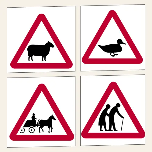 4 panneaux de signalisation ecossais